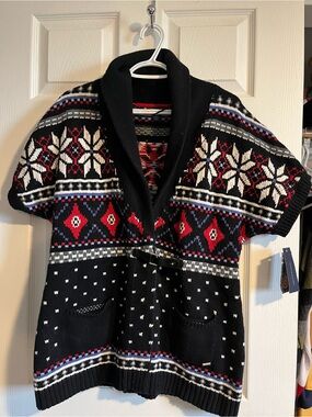 Women’s Tommy Hilfiger Shawl Collar Short-Sleeve Sweater